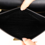 Prada Brushed Leather Small Emblème Crossbody Bag