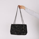 Chanel 2010 Paris-Shanghai Strauss Swarovski Crystal CC Tweed Medium Single Flap Bag