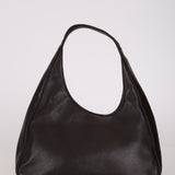 Prada 2003 Chocolate Brown Nappa Asymmetrical Small Hobo