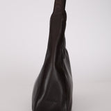 Prada 2003 Chocolate Brown Nappa Asymmetrical Small Hobo