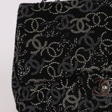 Chanel 2010 Paris-Shanghai Strauss Swarovski Crystal CC Tweed Medium Single Flap Bag