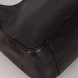 Prada 2003 Chocolate Brown Nappa Asymmetrical Small Hobo