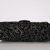 Chanel 2010 Paris-Shanghai Strauss Swarovski Crystal CC Tweed Medium Single Flap Bag