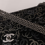 Chanel 2010 Paris-Shanghai Strauss Swarovski Crystal CC Tweed Medium Single Flap Bag