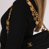 Chanel 1980s-1990s Padlock Charm Chain Belt 24K GP