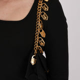 Chanel 1980s-1990s Padlock Charm Chain Belt 24K GP