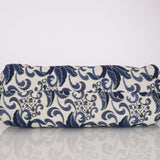 Prada Blue Lurex East West Baroque Handle Bag