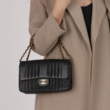 Chanel 1992 Caviar Mademoiselle Medium Flap Bag 24K GP