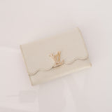 Limited Edition Louis Vuitton Ivory Taurillon Capucines Capushell Mother of Pearl Compact Trifold Wallet