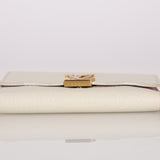 Limited Edition Louis Vuitton Ivory Taurillon Capucines Capushell Mother of Pearl Compact Trifold Wallet
