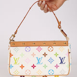 Limited Edition Louis Vuitton x Takashi Murakami Blanc Multicolor Pochette
