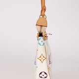 Limited Edition Louis Vuitton x Takashi Murakami Blanc Multicolor Pochette