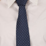 Louis Vuitton Navy Micro Monogram Silk Tie