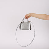 Louis Vuitton Metallic Silver Epi Alma BB