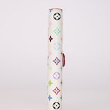 Limited Edition Louis Vuitton x Takashi Murakami Multicolor Monogram Blanc Agenda Cover PM