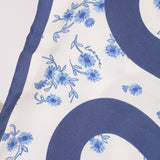 Loewe Blue Floral Anagram Silk Scarf
