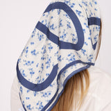 Loewe Blue Floral Anagram Silk Scarf