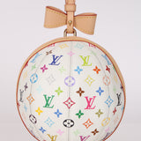 Ultra-Rare Louis Vuitton x Takashi Murakami Multicolor White Koro Koro Clutch