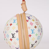 Ultra-Rare Louis Vuitton x Takashi Murakami Multicolor White Koro Koro Clutch