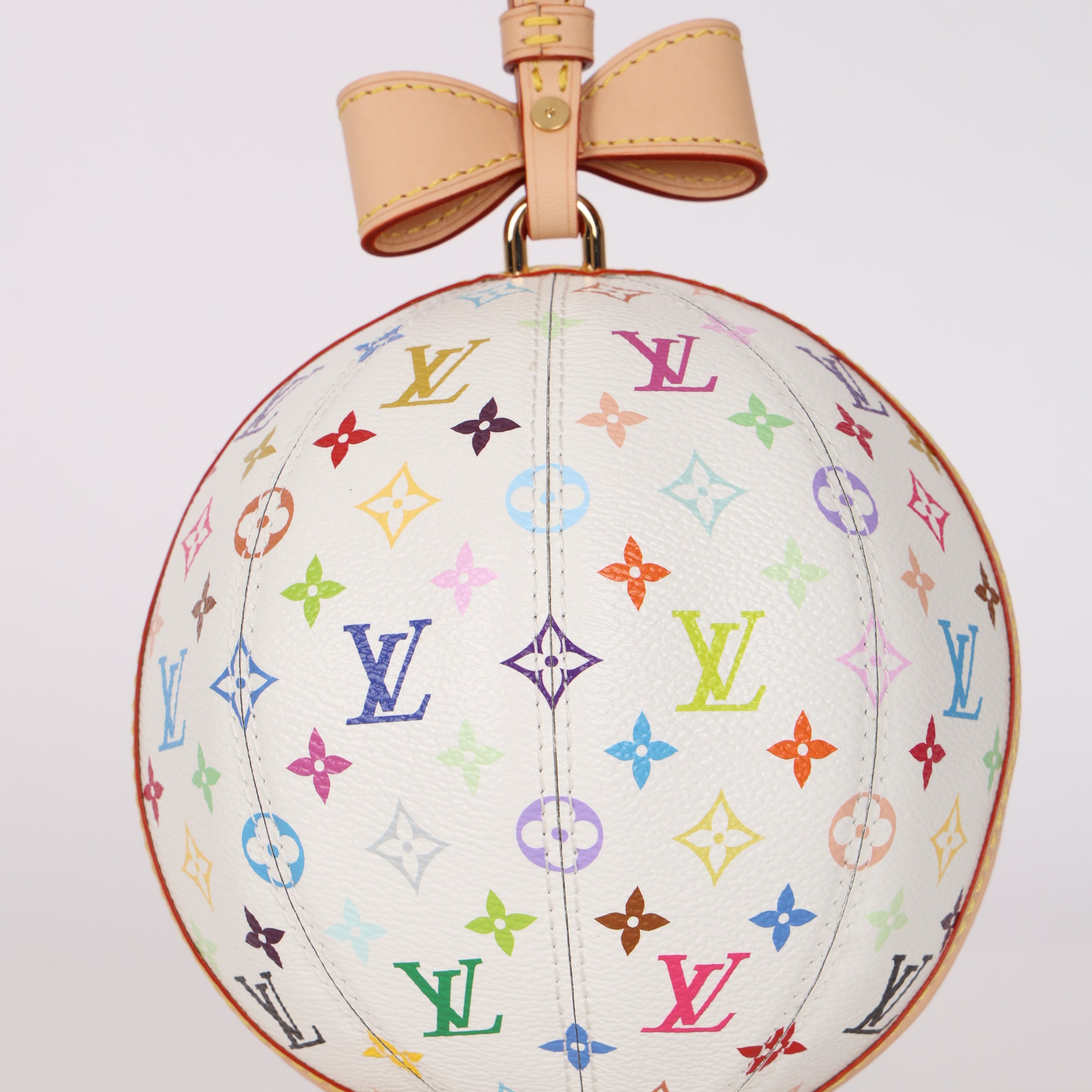Ultra-Rare Louis Vuitton x Takashi Murakami Multicolor White Koro Koro Clutch