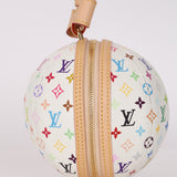 Ultra-Rare Louis Vuitton x Takashi Murakami Multicolor White Koro Koro Clutch