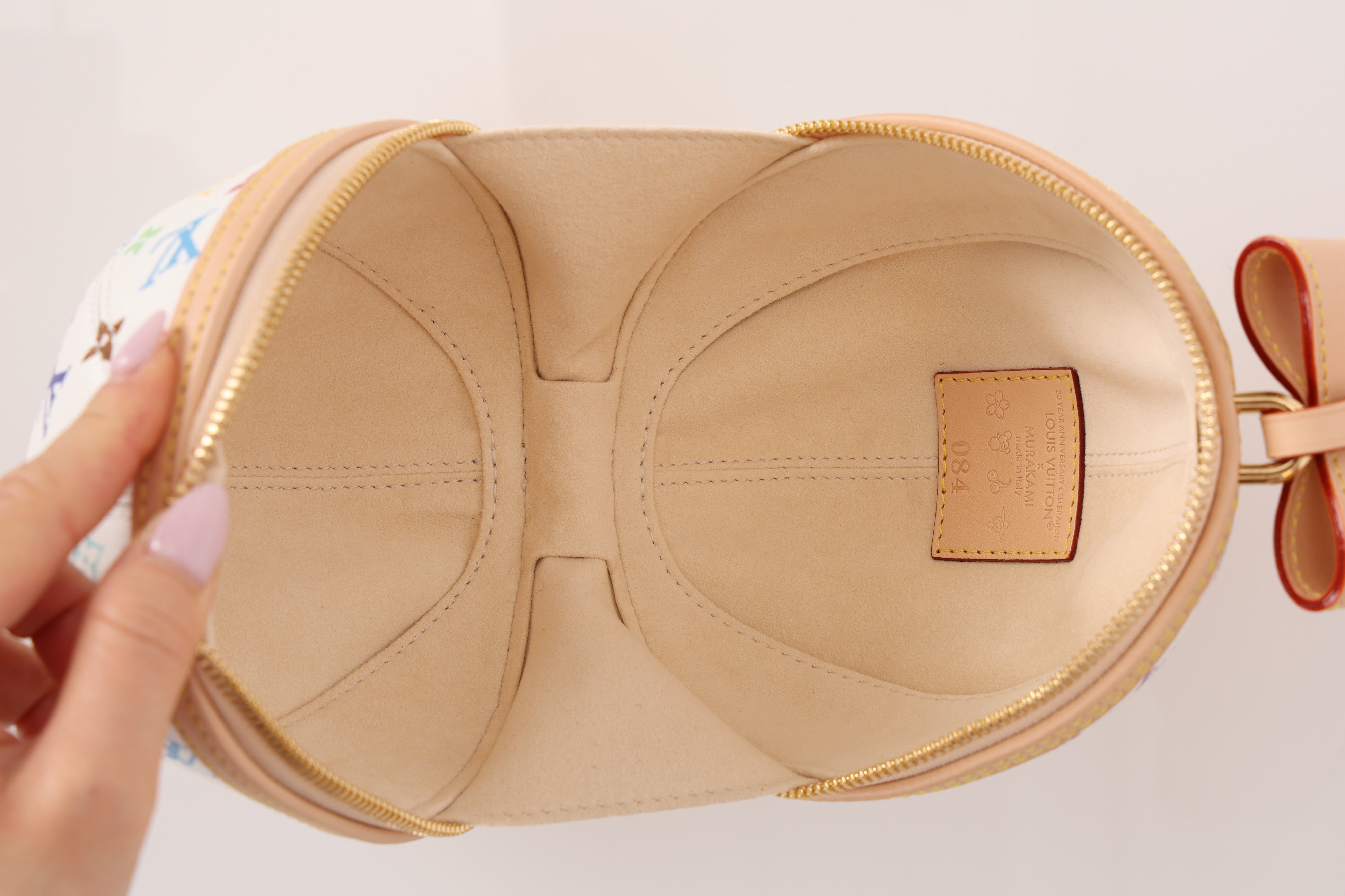 Ultra-Rare Louis Vuitton x Takashi Murakami Multicolor White Koro Koro Clutch