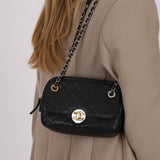 Chanel 2019 Calfskin Interlocking CC Small Camera Bag