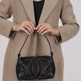 Chanel 2005 Surpique Double-Sided Zip Hobo 24K GP