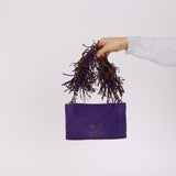 Prada Purple Scamosciata Suede Fringe Shoulder Bag
