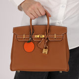 Hermès Orange D'H Chevre Mysore Orange Bag Charm