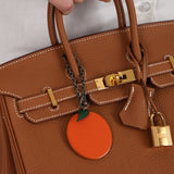 Hermès Orange D'H Chevre Mysore Orange Bag Charm