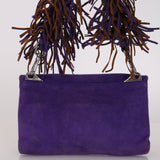 Prada Purple Scamosciata Suede Fringe Shoulder Bag