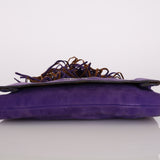 Prada Purple Scamosciata Suede Fringe Shoulder Bag