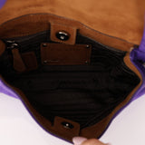 Prada Purple Scamosciata Suede Fringe Shoulder Bag