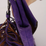 Prada Purple Scamosciata Suede Fringe Shoulder Bag