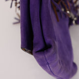 Prada Purple Scamosciata Suede Fringe Shoulder Bag