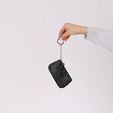 Gucci Black Guccissima Embossed Keypouch