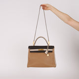 Limited Edition Hermes 2003 Tricolore Taurillon Clemence Kelly 32 Retourne BGHW
