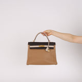 Limited Edition Hermes 2003 Tricolore Taurillon Clemence Kelly 32 Retourne BGHW
