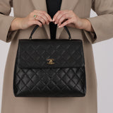 Chanel 2002 Caviar Quilted Turnlock Kelly 24K GP