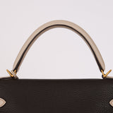 Limited Edition Hermes 2003 Tricolore Taurillon Clemence Kelly 32 Retourne BGHW