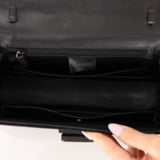 Gucci Black Felt Turnlock Top Handle Bag