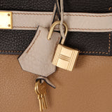 Limited Edition Hermes 2003 Tricolore Taurillon Clemence Kelly 32 Retourne BGHW