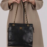 Chanel 1998 Caviar Turnlock Tote 24K GP
