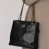 Chanel 1998 Caviar Turnlock Tote 24K GP