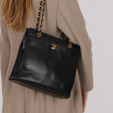 Chanel 1998 Caviar Turnlock Tote 24K GP