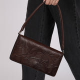 Bottega Veneta Chocolate Embossed Shoulder Bag