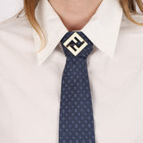 Fendi FF Zucca Brooch