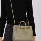 Bottega Veneta Travertine Small Andiamo Bag
