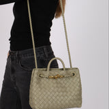 Bottega Veneta Travertine Small Andiamo Bag